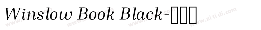 Winslow Book Black字体转换